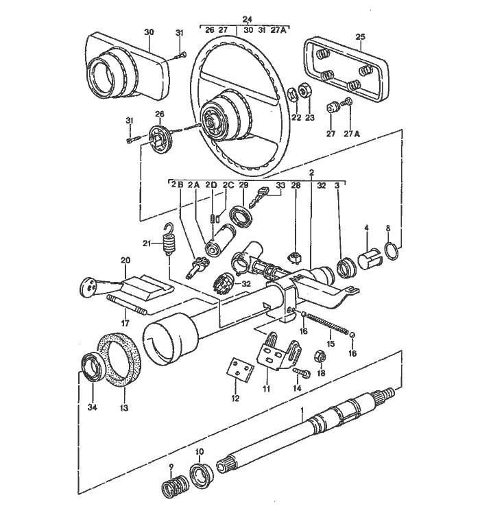 Porsche 928 brake master cylinder repair kit